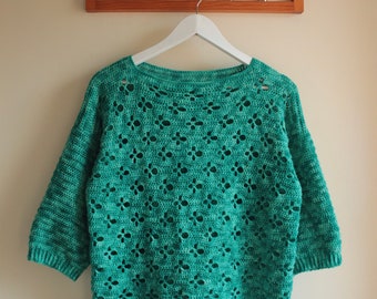 women's crochet sweater pattern PDF/ crochet pullover/ crochet jumper for women/ crochet pattern/ spring crochet jumper/ spring crochet