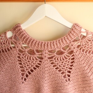 Adelaide Lace Sweater Crochet pattern/ women's crochet sweater/ women's crochet jumper/ crochet pullover/ crochet pattern/ women's clothing image 4