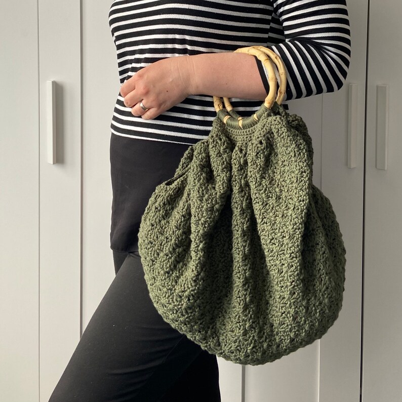 crochet bag pattern/ crochet market bag PDF/ crochet handbag/ crochet bag from rectangle pattern/ crochet handbag pattern/ PDF crochet image 2