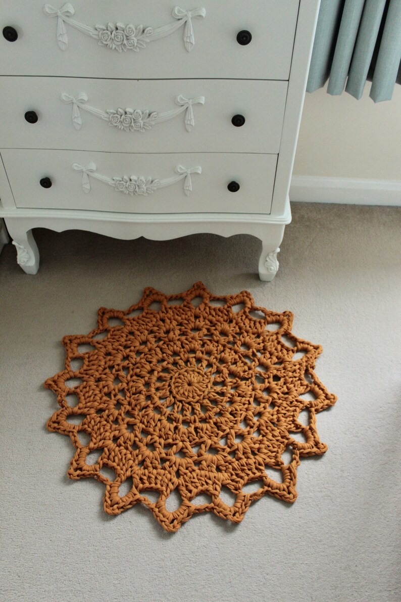 Round Crochet Rug PDF Crochet Pattern/ Crochet Coasters/ Crochet Lacy ...