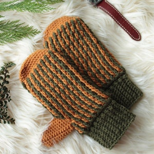 crochet mittens pattern/ men's crochet mittens pattern/ men's crochet gloves/ crochet pattern/ men's crochet accessories/ present for him image 3