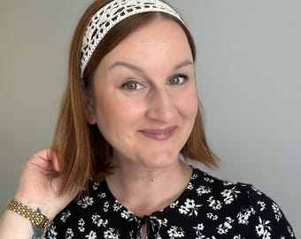Lace Crochet Headband Pattern: Easy Summer Headband (PDF + Video Tutorial)