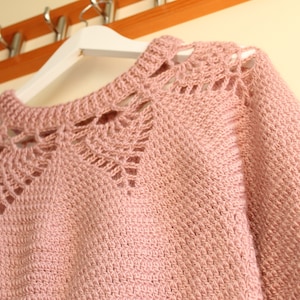 Adelaide Lace Sweater Crochet pattern/ women's crochet sweater/ women's crochet jumper/ crochet pullover/ crochet pattern/ women's clothing image 5