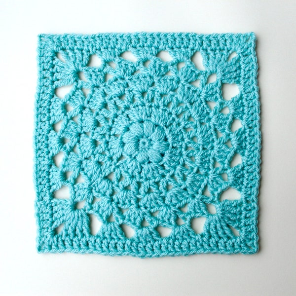 lacy granny square pattern/ crochet granny square pattern/ lacy crochet afghan block pattern/ afghan pattern/ crochet blanket