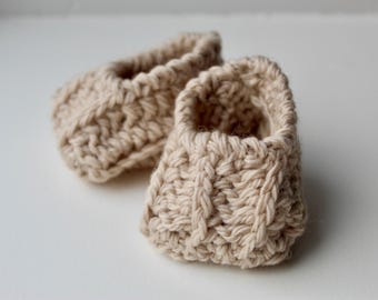 Crocheted Booties for Babies PDF Digital Pattern - Crocheted Baby Shoe Pattern - Easy Crochet Baby Boy or Girl Booties Crochet Pattern