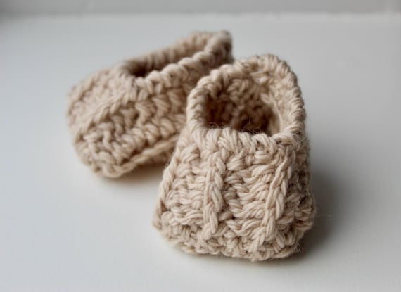 Crocheted Booties for Babies PDF Digital Pattern - Crocheted Baby Shoe Pattern - Easy Crochet Baby Boy or Girl Booties Crochet Pattern