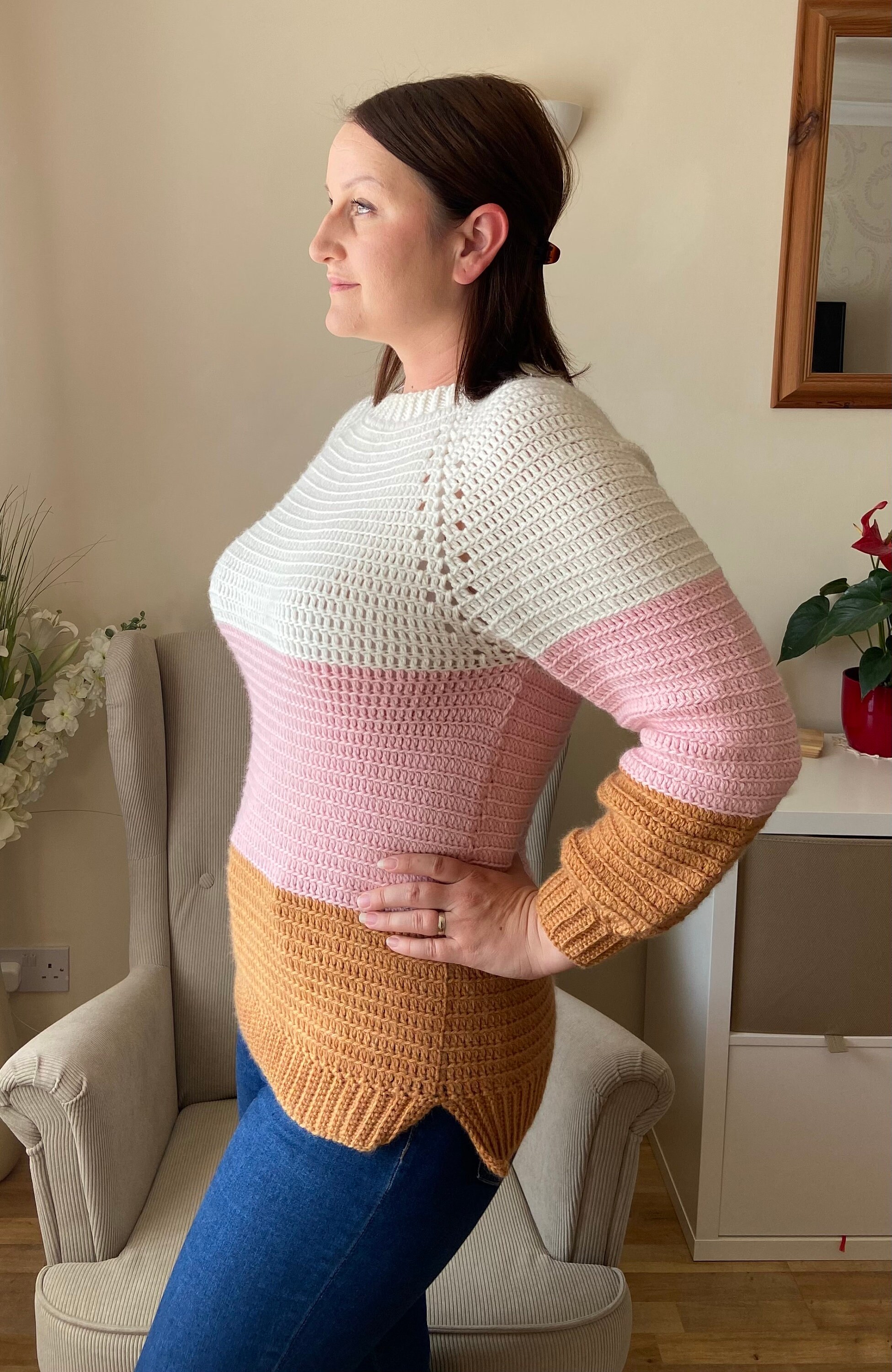 9+ Women'S Crochet Pullover Women's Crochet Color Block Sweater PDF Pattern/ Crochet Pullover