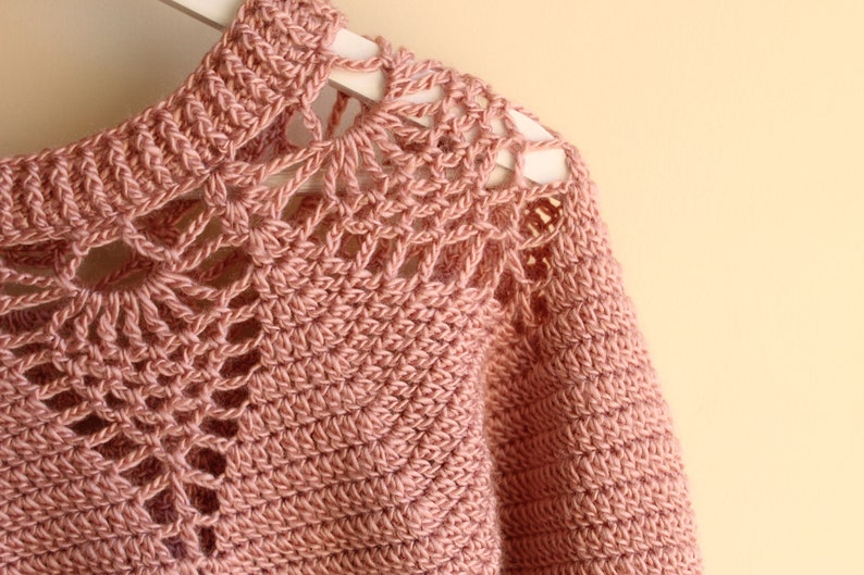 Adelaide Lace Sweater Crochet pattern/ women's crochet sweater/ women's crochet jumper/ crochet pullover/ crochet pattern/ women's clothing image 6