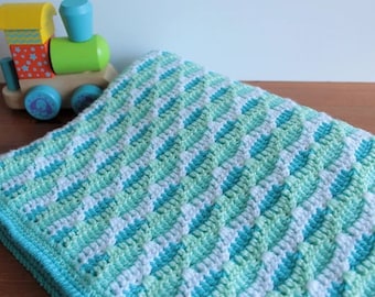 crochet ripple blanket PDF / crochet baby blanket/ crochet ripple baby blanket pattern/ baby blanket crochet pattern/ ripple crochet blanket