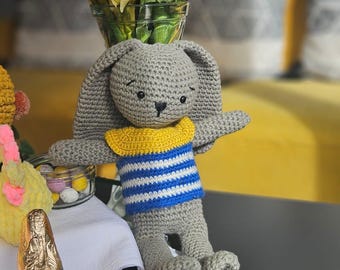 No Sew Amigurumi Bunny Crochet Pattern, One Piece Toy (PDF Pattern)