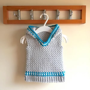 crochet hooded vest for kids pattern PDF/ crochet vest for kids/ crochet vest with hood pattern for small kids/ kids crochet vest pattern