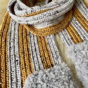 crochet scarf with pockets pdf pattern/ crochet scarf/ crochet pocket scarf/ crochet pocket shawl/ crochet women's scarf with pockets image 8