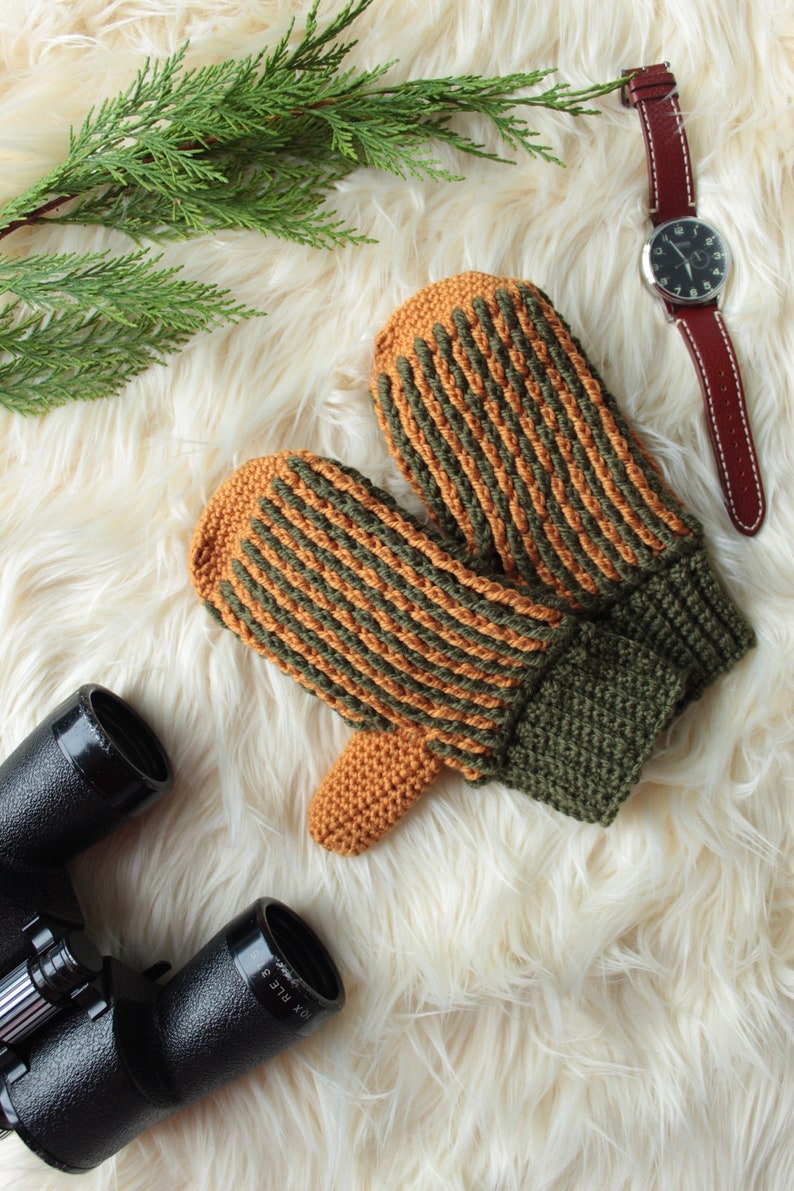crochet mittens pattern/ men's crochet mittens pattern/ men's crochet gloves/ crochet pattern/ men's crochet accessories/ present for him image 4
