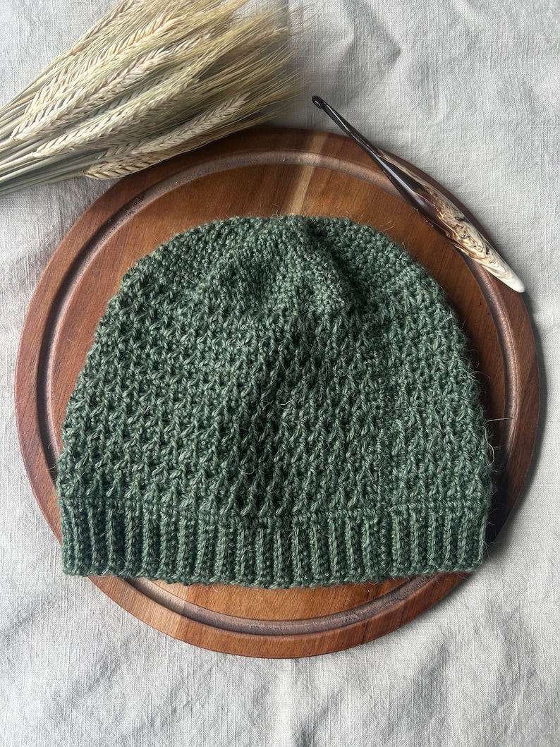 men's crochet beanie PDF crochet pattern/ crochet hat for image 4