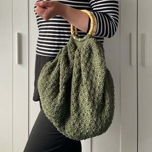 crochet bag pattern/ crochet market bag PDF/ crochet handbag/ crochet bag from rectangle pattern/ crochet handbag pattern/ PDF crochet image 6