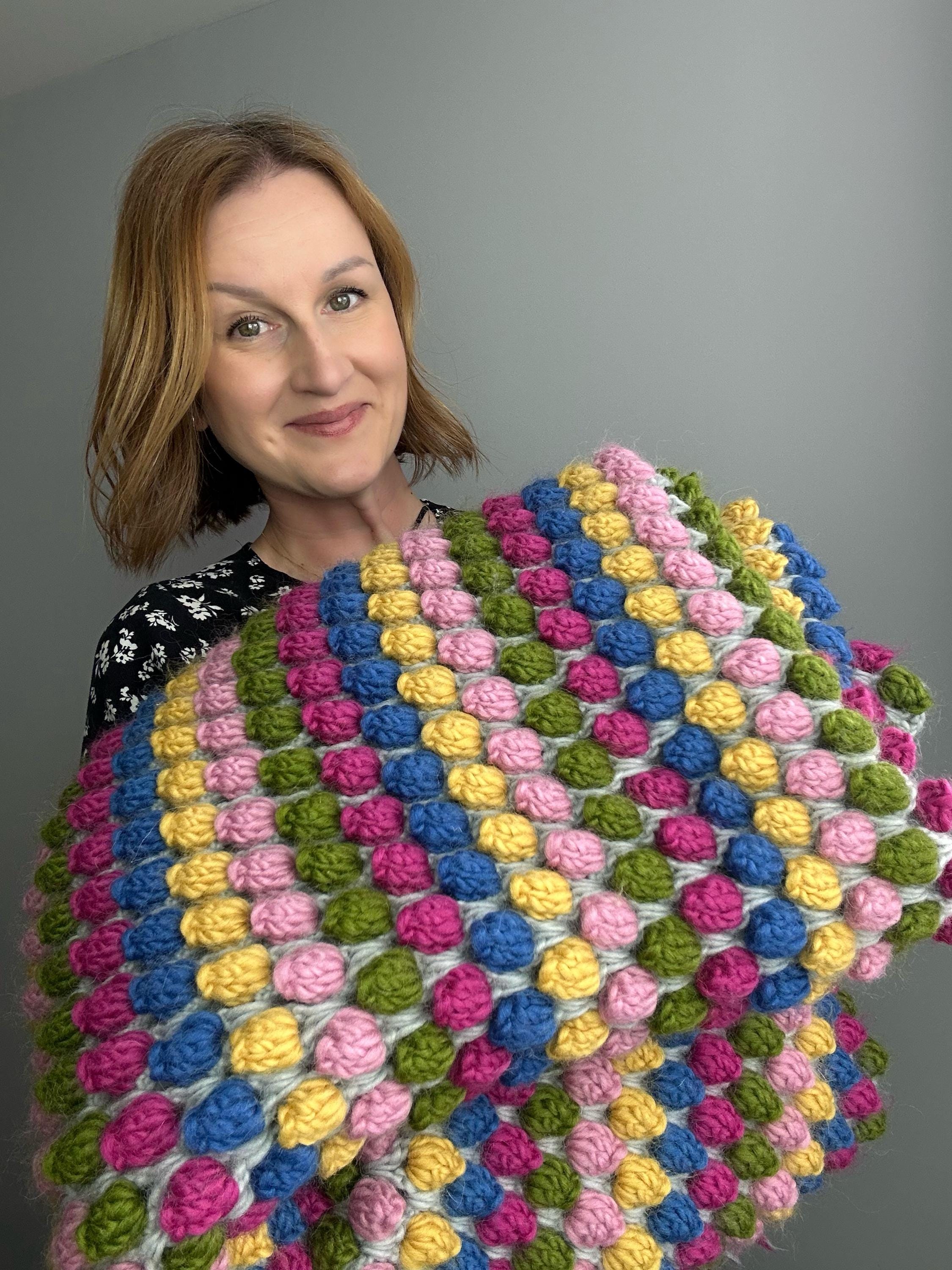36 Hippie Crochet Patterns for Boho Outfits, Bags, Home Décor, and Gifts 20 Chunky Crochet Blanket Pattern: Candy Popcorn Textured