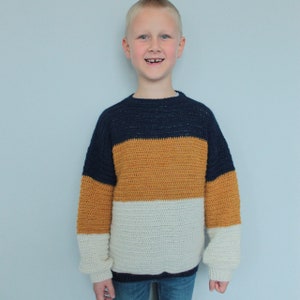 crochet kids sweater PDF pattern/ crochet kids pullover/ kids crochet sweater pattern/ crochet pullover for kids PDF pattern/ kids crochet