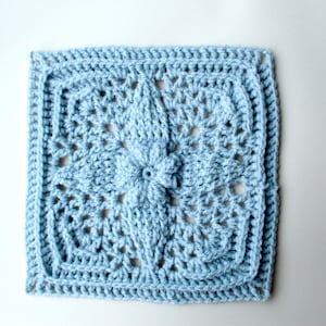 crochet granny square PDF pattern/ afghan block crochet pattern/ textured crochet blanket square pattern/ textured afghan block pattern