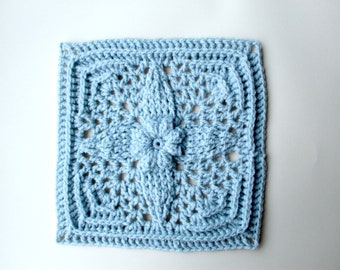 crochet granny square PDF pattern/ afghan block crochet pattern/ textured crochet blanket square pattern/ textured afghan block pattern