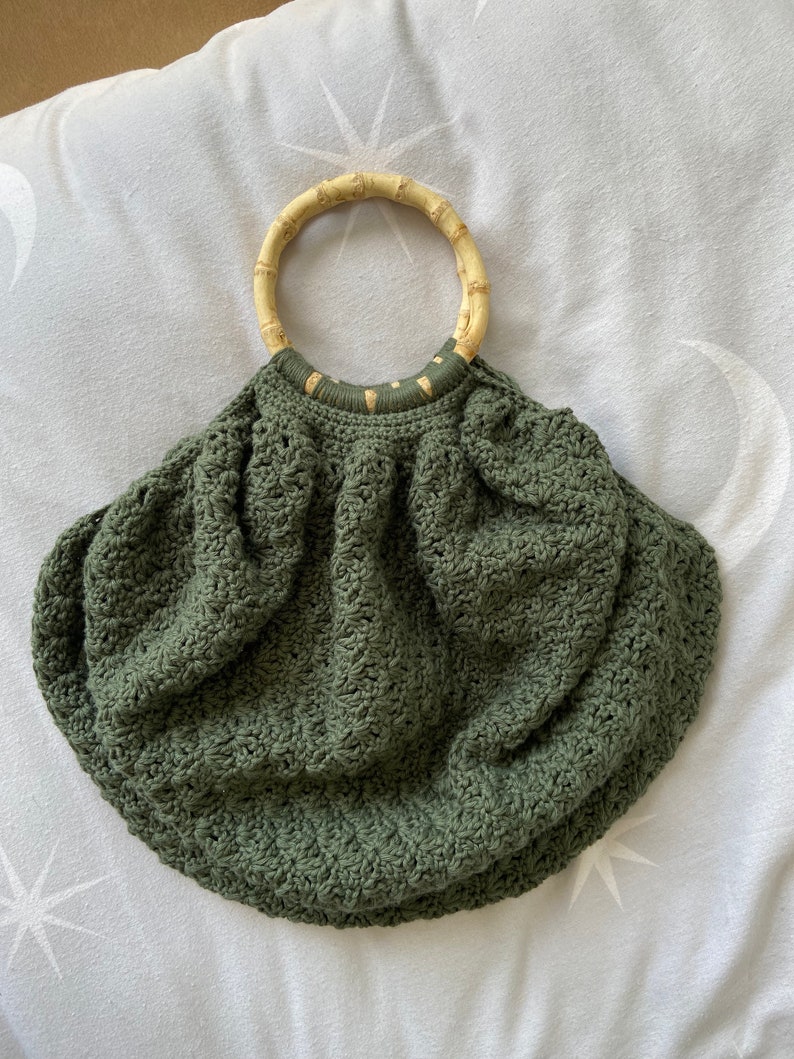 crochet bag pattern/ crochet market bag PDF/ crochet handbag/ crochet bag from rectangle pattern/ crochet handbag pattern/ PDF crochet image 3