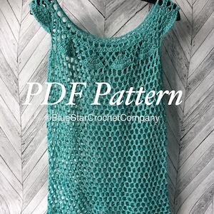 Crochet summer vest pattern/ Crochet lacy top/ Crochet summer blouse/ Crochet summer top pattern/ Summer top crochet pattern/ Lacy top
