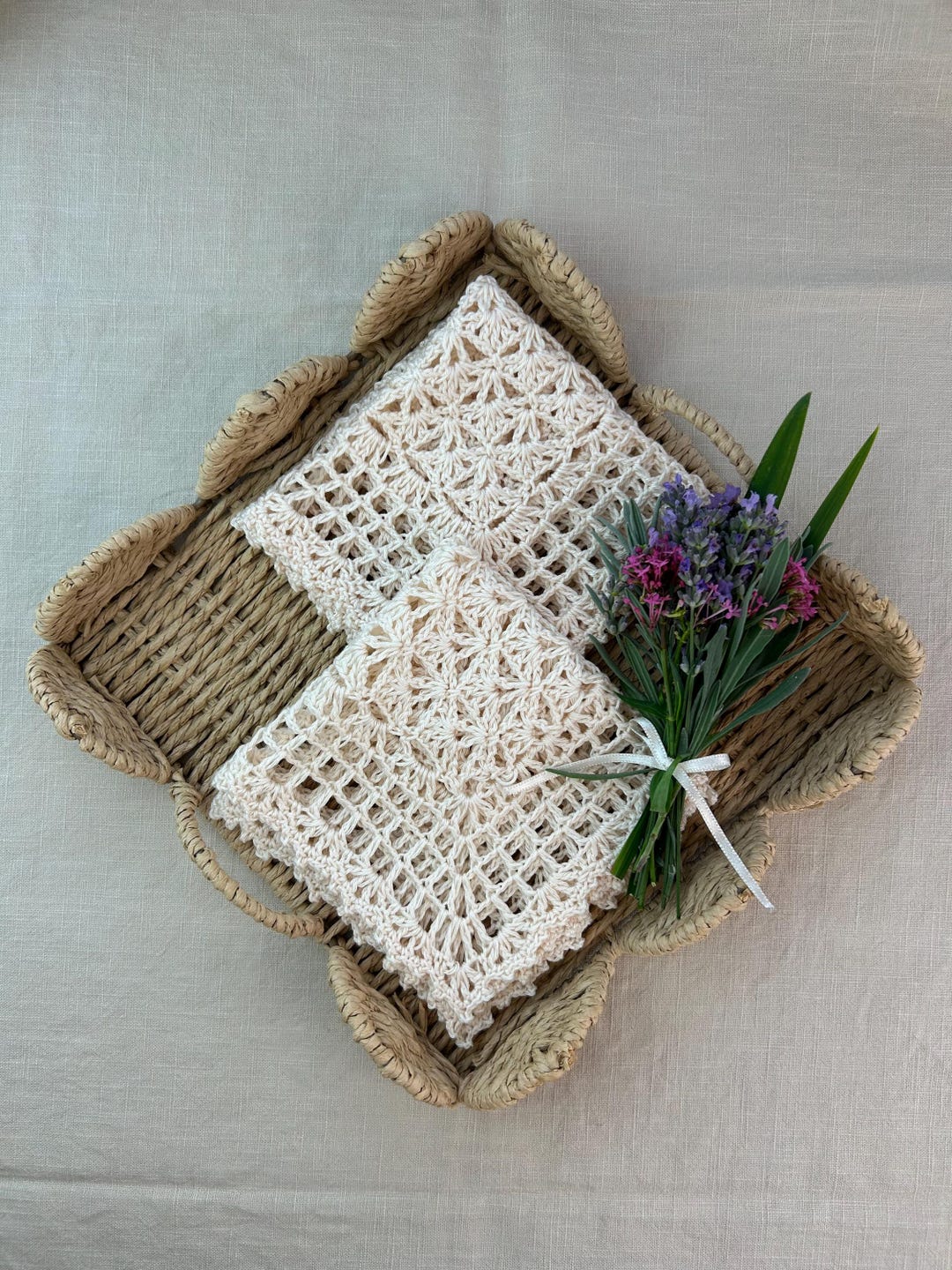 Lace Crochet Handkerchief Pattern: Vintage Style DIY (PDF Pattern ...