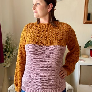 crochet sweater for women PDF pattern/ XS-5XL sizes/ 80 - 166 cm chest circumference/ pullover for women/ fall sweater/ autumn pullover