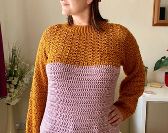 crochet sweater for women PDF pattern/ crochet pullover for women/ crochet fall sweater/ crochet autumn pullover pattern/ crochet women's