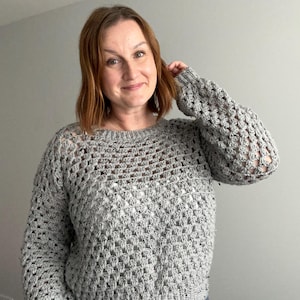 Granny Stitch Crochet Sweater Pattern | Easy Crochet Sweater Pattern for Women | PDF Instant Download | Cozy Handmade Sweater Pattern