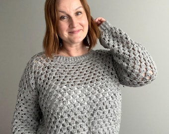 Granny Stitch Crochet Sweater Pattern | Easy Crochet Sweater Pattern for Women | PDF Instant Download | Cozy Handmade Sweater Pattern