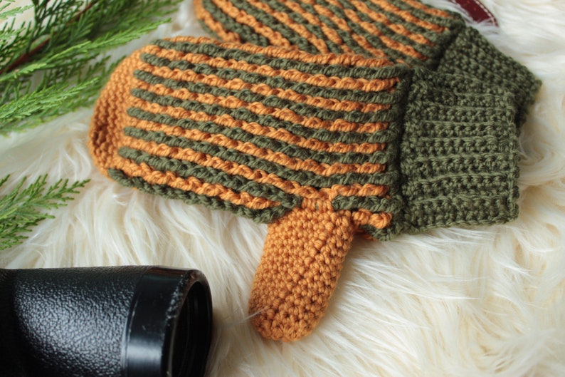 crochet mittens pattern/ men's crochet mittens pattern/ men's crochet gloves/ crochet pattern/ men's crochet accessories/ present for him image 5