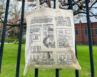 Montreal Streetscapes Tote Bags