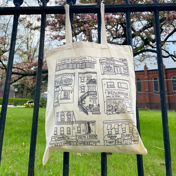 Montreal Streetscapes Tote Bags