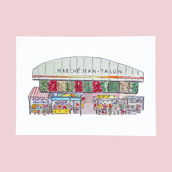 Marche Jean Talon Print (Montreal Quebec)