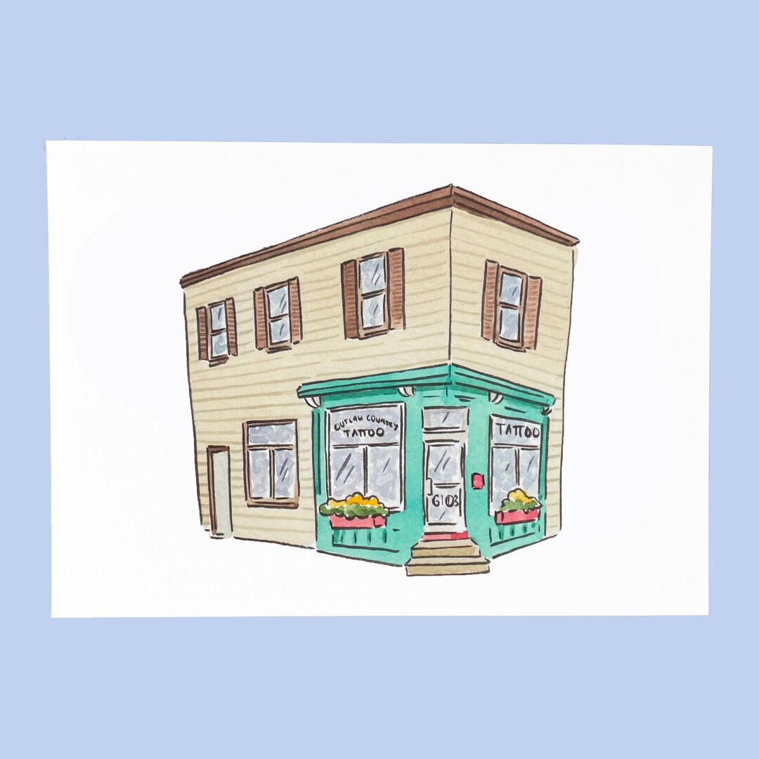 Outlaw Country Tattoo Halifax, NouvelleÉcosse Imprimer Etsy France