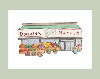 Donald's Market (Vancouver, BC) Print