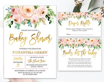 girl baby shower invitations
