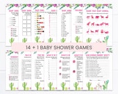 Llama Baby Shower Game Pack, Llama Cactus Baby Shower Games, Fiesta Baby Shower, Succulent Baby Shower, Baby Shower Activity BBS140