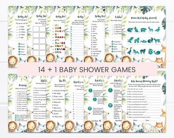 Safari Baby Shower Games Etsy Safari Baby Shower Games Etsy