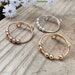 Anxiety Ring/Bead Stacking Ring With Five Beads/Adjustable ring/Minimalist Ring/Metal Spinning Ring /925 Sterling Silver/Gold Thumb Ring.