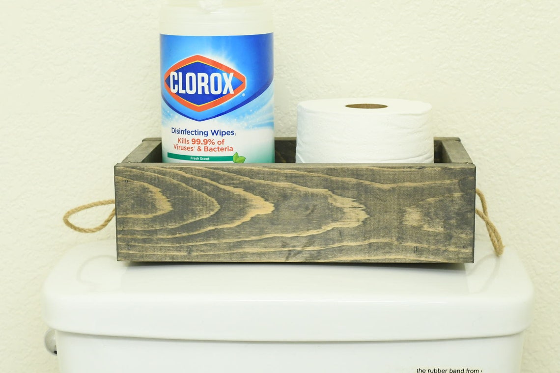 Rustic bathroom decor box/farmhouse bathroom decor/toilet Etsy