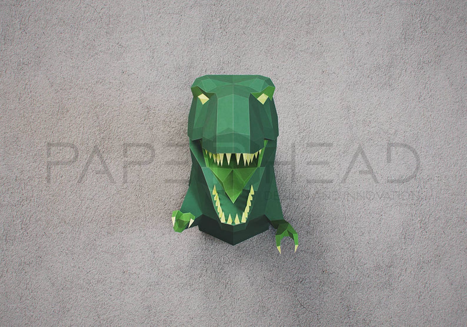 Make your own T-REX trophy head DIY Papercraft T-REX | Etsy