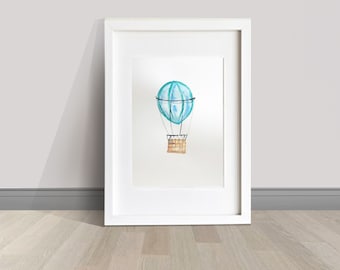 Hot Air Balloon Watercolor