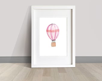 Hot Air Balloon watercolor