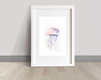 Original Watercolor-Jellyfish