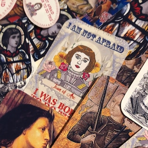 Joan of Arc stickers. Historical stickers of Saint Joan of Arc