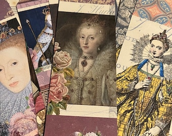 Queen Elizabeth 1st bookmarks. Ten pretty bookmarks featuring Queen Elizabeth 1st