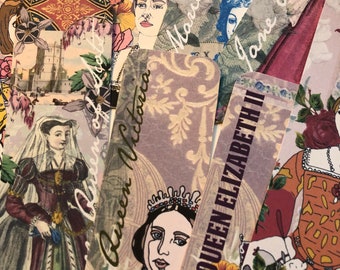 Historical women bookmarks for jounaling and scrap booking