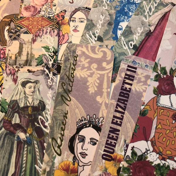 Historical women bookmarks for jounaling and scrap booking