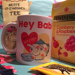 Schwarzes Land Becher, hey bab Ihre meine Tasse Tee. Wolverhampton Slang Tasse Teebecher, um einem geliebten Menschen zu geben